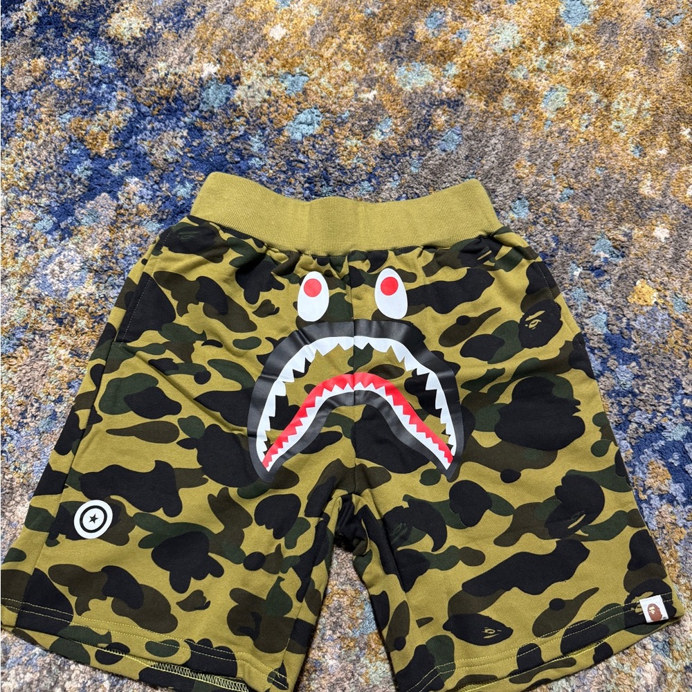Bape Green Camo Shark Shorts Fits smaller
